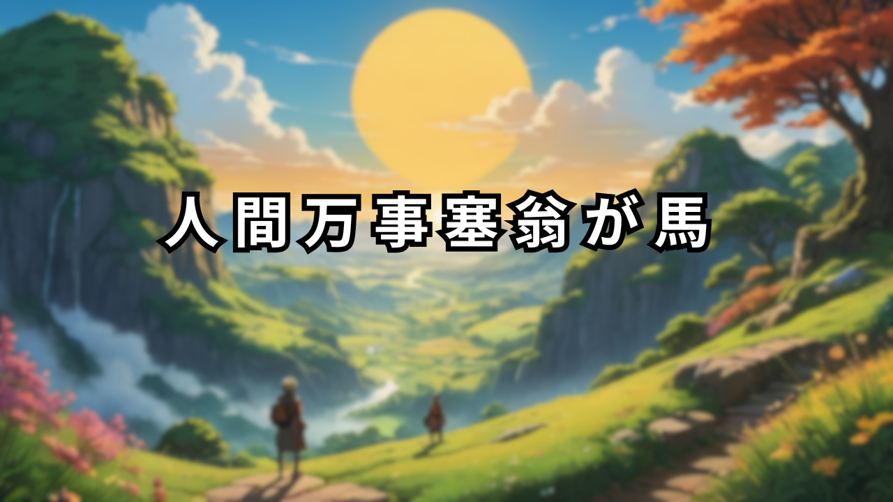 人間万事塞翁が馬