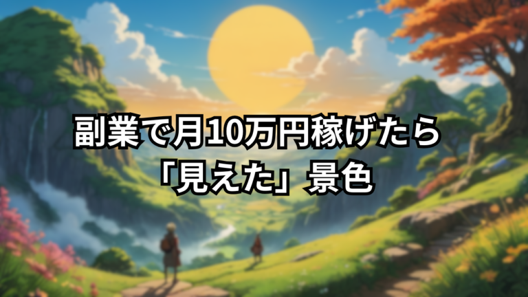 副業で月10万円稼げたら「見えた」景色